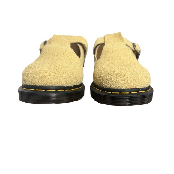 New! Dr Martens T-Bar Hazy Yellow Long Napped Suede Mary Janes - W 11 / M 10 - Picture 5 of 13